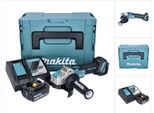 Makita Dga 521 RF1X1J Smerigliatrice Angolare A Batteria 18 V 125 Mm X-LOCK Brushless + 1X Batteria Ricaricabile 3,0 Ah + Caricabatterie + Makpac