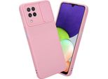 Cadorabo Custodia Per Samsung Galaxy A22 4G Custodia Protettiva In Rosa Custodia Del Telefono Cellulare Tpu Custodia Cover Fotocamera Protezione