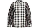 Desigual Camicia A Maniche Lunghe Bianca E Nera Con Accenti Rossi : Taglia - M Taglia: M