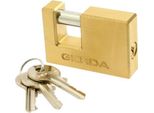 Gerda Brass Line Kmt Lucchetto In Ottone Da 75 Mm, Perno, Bullone, Classe 1, Scatola