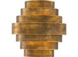 Casa Padrino Lampada Da Parete In Ottone Vintage 30 X 16 X H. 31 Cm - Lampada Da Parete Semicircolare In Ottone - Lampada Da Parete Per Soggiorno - Lampada Da Parete Per Hotel - Lampada Da Parete Per Ristorante - Luci