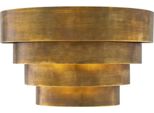Casa Padrino Lampada Da Parete In Ottone Vintage 30 X 16 X H. 18,5 Cm - Lampada Da Parete Semicircolare In Ottone - Lampada Da Parete Per Soggiorno - Lampada Da Parete Per Hotel - Lampada Da Parete Per Ristorante - Illuminazione