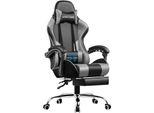 Gtplayer Sedia Da Ufficio Sedia Da Gioco Poltrona Da Gioco Massaggiante Sedia Da Gioco Ergonomica Con Poggiapiedi, Poggiatesta Cuscino Lombare Massaggiante, Sedia Da Gioco Imbottita, Sedia Girevole