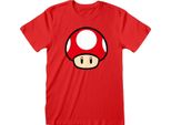 Nintendo Super Mario - Funghi Potenziati - Maglietta Rossa - Taglia Xl
