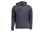 Felpa Con Cappuccio U.S. Polo Blu Navy Con Logo E Tasca Centrale : Taglia - Xl Taglia: Xl