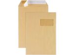 100 Buste In Carta Kraft Con Finestra - 22,9 X 32,4 Cm