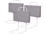 Jiubiaz Sponda Letto Protezione Anticaduta 150Cm Per Bambini Sponda Per Letto Per Bambini Regolabile In Altezza Protezione Laterale Regolabile A 5 Fori 3 Pezzi Grigio