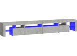 Mobile Tv Con Luci Led Grigio Cemento 260X36,5X40 Cm