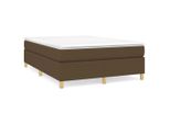 Vidaxl Struttura Letto A Molle Insacchettate Marrone Scuro 140X200 Cm Tessuto