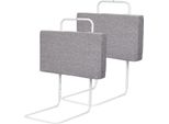 Jiubiaz Sponda Letto Protezione Anticaduta 100Cm Per Bambini Sponda Per Letto Per Bambini Regolabile In Altezza Protezione Laterale Regolabile A 5 Fori 2 Pezzi Grigio