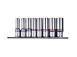 King Tony 3/8" 8 Pz. 6-SETTINE Lunghe 10 - 19 Mm, Cromate, Su Corpo"