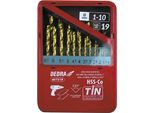 Set Di Punte Per Metallo Al Cobalto Dedra Wits19 Hss+Cobalto+Stagno, 135°, 19 Pz