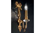 Casa Padrino Lampada Da Parete In Cristallo Barocco Oro 10 X 16 X H. 36 Cm - Magnifica Lampada Da Parete In Stile Barocco - Luci Barocche - Nobile E Magnifica - Qualità - Italy