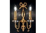 Casa Padrino Lampada Da Parete Barocca In Cristallo Oro 23 X 12 X H. 36 Cm - Magnifica Lampada Da Parete In Stile Barocco - Luci Barocche - Nobile E Magnifica - Qualità - Italy