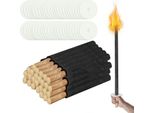 Fiqops 10X Torce Da Giardino Torce Professionali Di Diverse Dimensioni Torce Di Cera Torce Da Giardino Tempo Di Combustione 45 Min