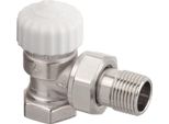Valvola Termostatica Heimeier 1/2" Parte Inferiore Calypso-Exact, DN15 Ottone Nichelato Forma Angolare"