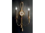Casa Padrino Lampada Da Parete Doppia In Stile Barocco Oro 30 X 12 X H. 55 Cm - Magnifica Lampada Da Parete In Stile Barocco - Luci Barocche - Qualità Lussuosa - Italy