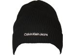 Calvin Klein Jeans - Cuffia Donna Con Logo Lineare In Misto Lana - Misura One Size
