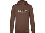 Felpa Con Cappuccio Ballin Est. 2013 Basic Marrone - Grande Xxl