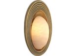 Casa Padrino Lampada Da Parete In Ottone Vintage / Alabastro 25 X 10 X H. 45 Cm - Lampada Da Parete Ovale - Lampada Da Parete Per Soggiorno - Lampada Da Parete Per Hotel - Lampada Da Parete Per Ristorante - Luci