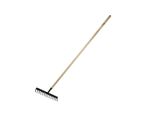 Dedra Rastrello Rinforzato A 16 Denti Con Manico In Legno, 132 Cm - 80C052