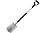 Giardino Dedra 80B006 Vanga Diritta Pala Arrotondata Fusto In Metallo, Manico In Plastica D, 122Cm