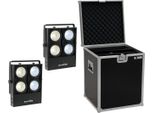 Eurolite Set 2X Audience Blinder 4X100W Led Cob Cw/Ww + Custodia