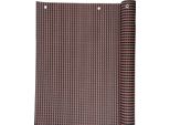 Schermo Polyratan 77, 0,9X3 M, Uv, 800 G/M2, Marrone-Nero, Ombreggiante Per Balcone, Con Occhielli