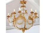 Casa Padrino Lampadario Barocco In Cristallo Oro - Magnifico Lampadario Barocco Per Hotel - Lampadario Da Salotto - Luci Barocche In Cristallo - Mobili Barocchi - Nobile E Magnifico