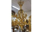 Casa Padrino Lampadario Barocco In Bronzo Dorato - Magnifico Lampadario In Stile Barocco - Lampadario Da Salotto - Lampadario Per Hotel - Illuminazione Barocca - Mobili Barocchi