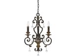 Casa Padrino Lampadario Barocco In Cristallo Bronzo/Oro Antico Ø 46 X H. 61 Cm - Magnifico Lampadario In Stile Barocco - Lampadario Per Soggiorno E Hotel - Mobili Barocchi - Illuminazione Barocca