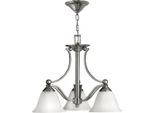 Casa Padrino Lampadario Art Deco Argento / Bianco Ø 57,2 X H. 49 Cm - Lampadario Rotondo In Metallo Con Paralumi In Vetro - Lampadario Da Salotto - Luci Art Deco - Luci
