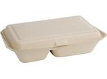Fiesta Scatole Per Alimenti In Bagassa Compostabile 2 Scomparti Colore Naturale 253 Mm (200 Pezzi)