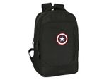 Safta Unisex Kids Item Zaino Portatile 15,6 Pollici + Tablet + Usb Capitan America Teen, Colorato, Medio