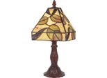 Casa Padrino Lampada Sgabello Tiffany Multicolore 15 X 15 X H. 34 Cm - Lampada Da Tavolo Tiffany - Lampada Da Tavolo Tiffany - Interni - Luci - Luci Tiffany