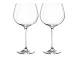 Leonardo Il Mondo Gin Tonic Set Di 2 - Bicchiere A Bulbo In Vetro Di Cristallo, Finitura Di Alta Qualità - Capacità 750 Ml - Lavabile In Lavastoviglie - 2 Bicchieri Lunghi Trasparenti, 064990