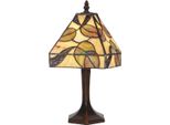 Casa Padrino Lampada Sgabello Tiffany Multicolore 15 X 15 X H. 31 Cm - Lampada Da Tavolo Tiffany - Lampada Da Tavolo Tiffany - Interni - Luci - Luci Tiffany
