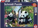 Schmidt Spiele Schmidt Spiele 57380 Famiglia Di Panda Alla Cascata, Puzzle 500 Pezzi
