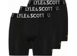 Lyle & Scott Elton - Boxer 3 Pezzi Neri - Taglia S