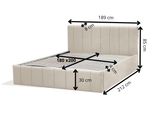Letto Imbottito Gutto Letto Matrimoniale 180 X 200 Cm Rete A Doghe In Legno Colore Beige Letto In Velluto