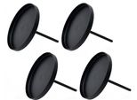 3.07 Beccuccio Per Candele Pick In Set Da 4 Per Candele A Colonna Fino A Ø 8,5 Cm - Colore: Nero