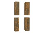 Vidaxl Mobili Tv 4 Pz. Rovere Fumé 30,5X30X90 Cm Materiale A Base Di Legno