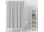 Tenda Da Doccia 180X180Cm, Vinile, Grigio, Geometrico