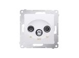 Presa RTV-SAT Simon 54 Modulo Continuo Premium Bianco