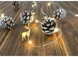 Catena Luminosa Magichome Natale Pine, 20X Led Bianco Caldo, Con Pigne Innevate, 2Xaa, Luce Fissa, Illuminazione, L-1,9 M