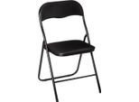 5Five Simply Smart Klappstuhl, Metall, Kunststoff, Mdf, Holzfaser, Schwarz, 79 Cm, 140293A