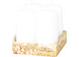 Nohel Garden Candela Dell'avvento Laccata D4X8Cm 4Pz