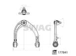 Swag 33 10 4327 Braccio Trasversale Superiore Anteriore Destro Per Land Rover Range Rover Sport (L494)