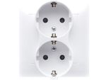 Presa Doppia (Modulo) Con Messa A Terra Terminali A Vite Schuko 16A 250V Contatto Bianco Simon 54 Dgsz2Z/11