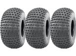18X9.50-8 Pneumatici Per Rimorchio Atv Quad Knobby 4Ply Wanda P322 Tubeless (Set Di 3)